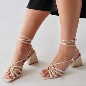 Dolce Vita Nude Kash Block Heel Sandals